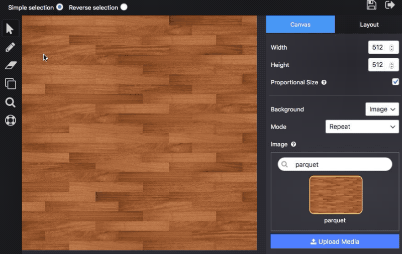Animation of a restaurant management panel where tables are added and moved on a digital floor plan.
